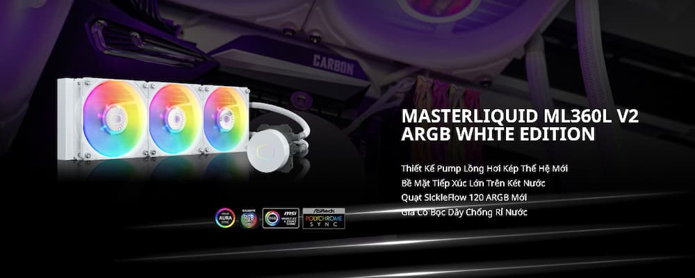 Tản nhiệt Cooler Master MASTERLIQUID 360L Core White