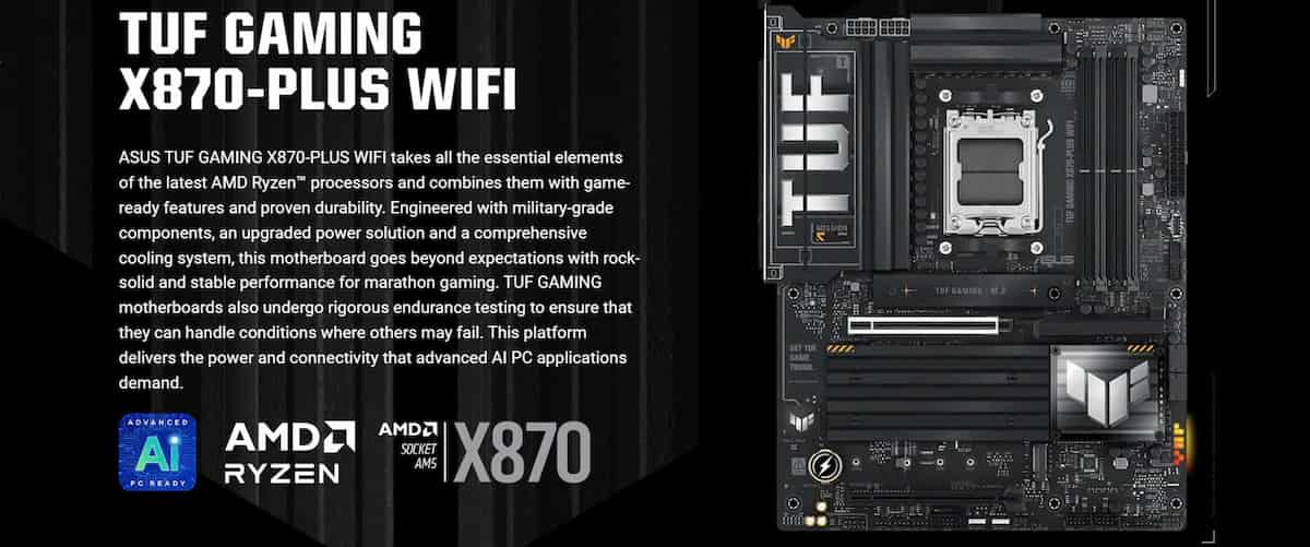 Mainboard Asus TUF GAMING X870-PLUS WIFI