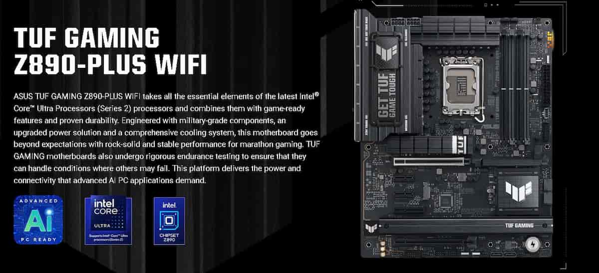 Mainboard ASUS TUF GAMING Z890 PLUS WIFI 8