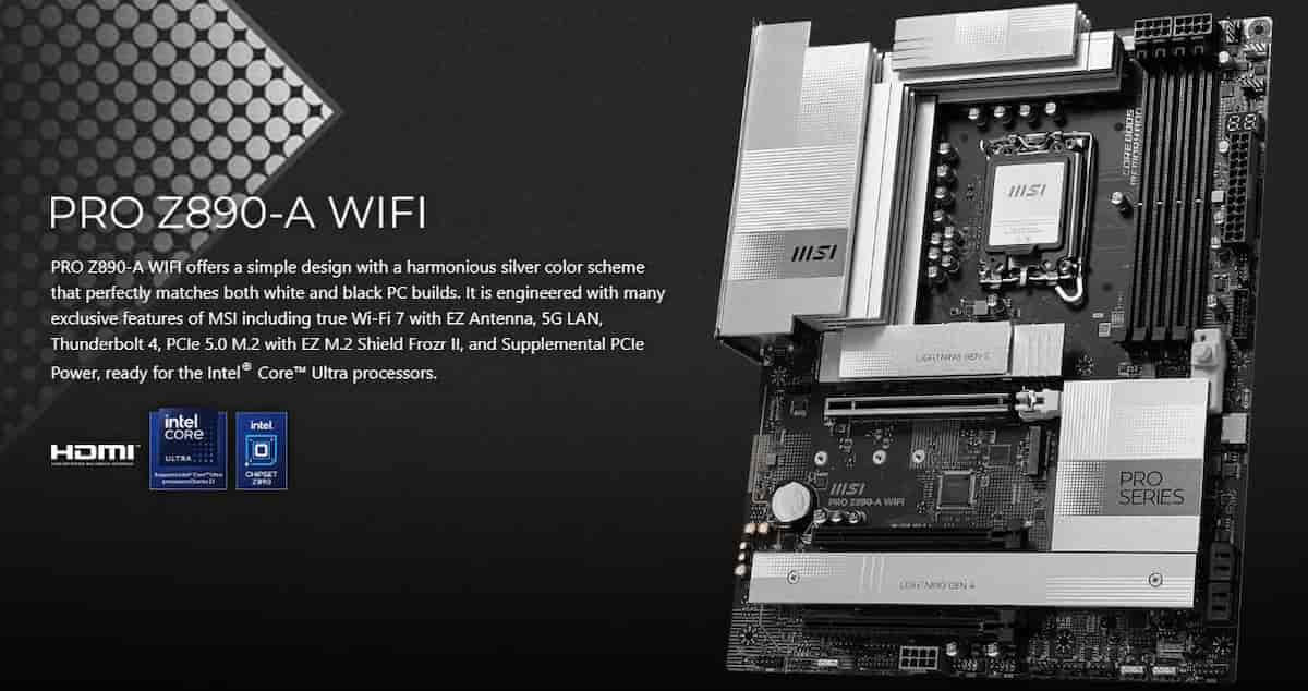 Mainboard MSI PRO Z890-A WIFI