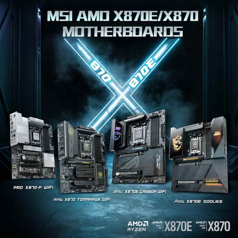 Tổng hợp Mainboard MSI X870E và X870 