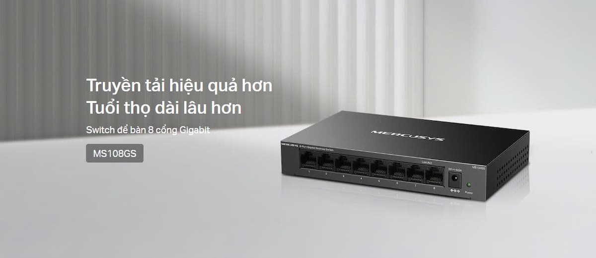 Switch Mercusys MS108GS 8 Port Gigabit