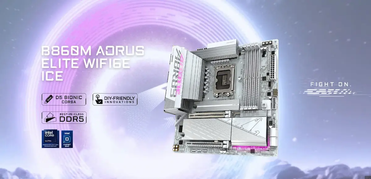 Mainboard Gigabyte B860M AORUS ELITE WIFI6E ICE