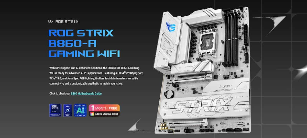 Mainboard Asus ROG Strix B860-A Gaming WiFi