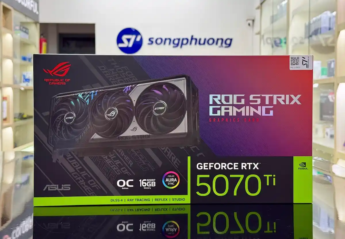 VGA ASUS ROG Strix RTX 5070 Ti O16GB GDDR7 -songphuong.vn VGA ASUS ROG Strix RTX 5070 Ti O16GB GDDR7
