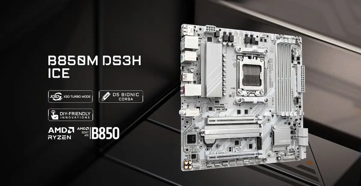 Mainboard Gigabyte B850M DS3H ICE