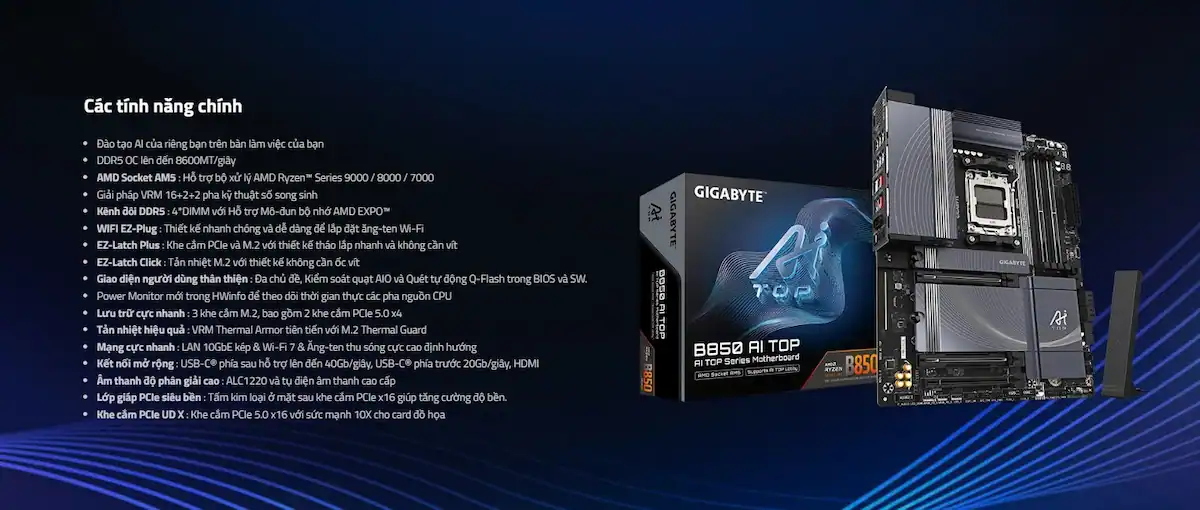 Mainboard Gigabyte B850 AI TOP