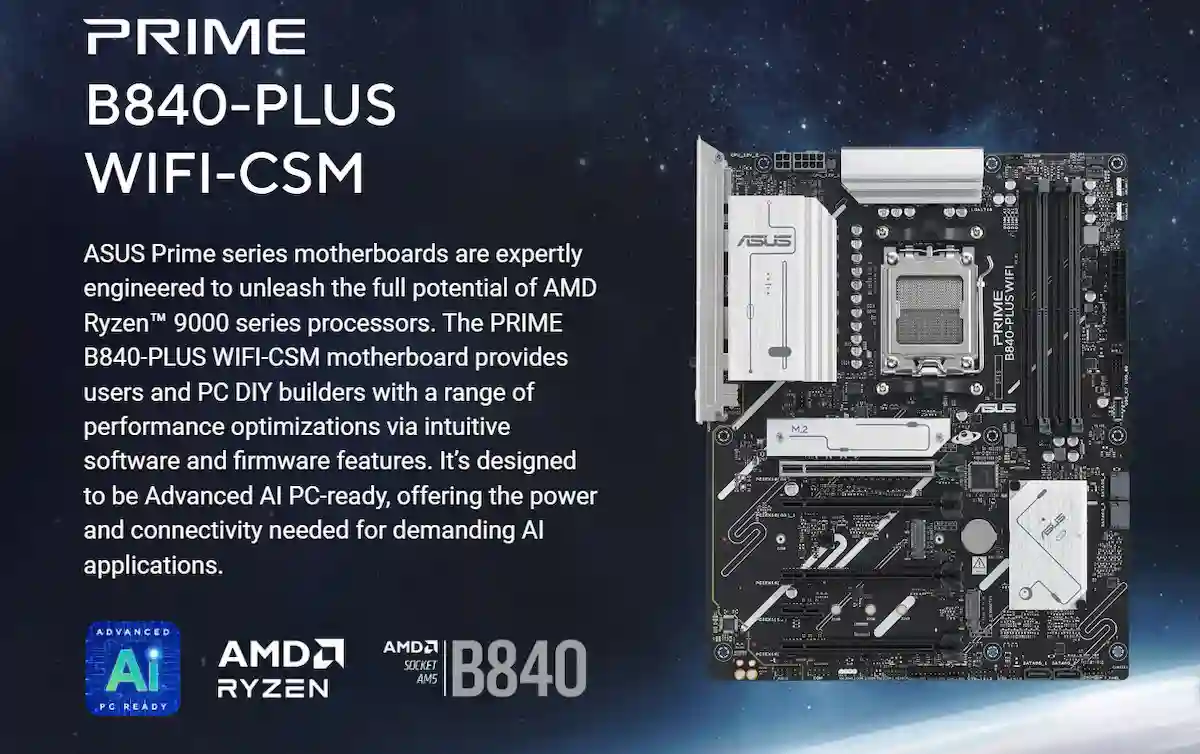 Mainboard Asus PRIME B840-PLUS WIFI-CSM