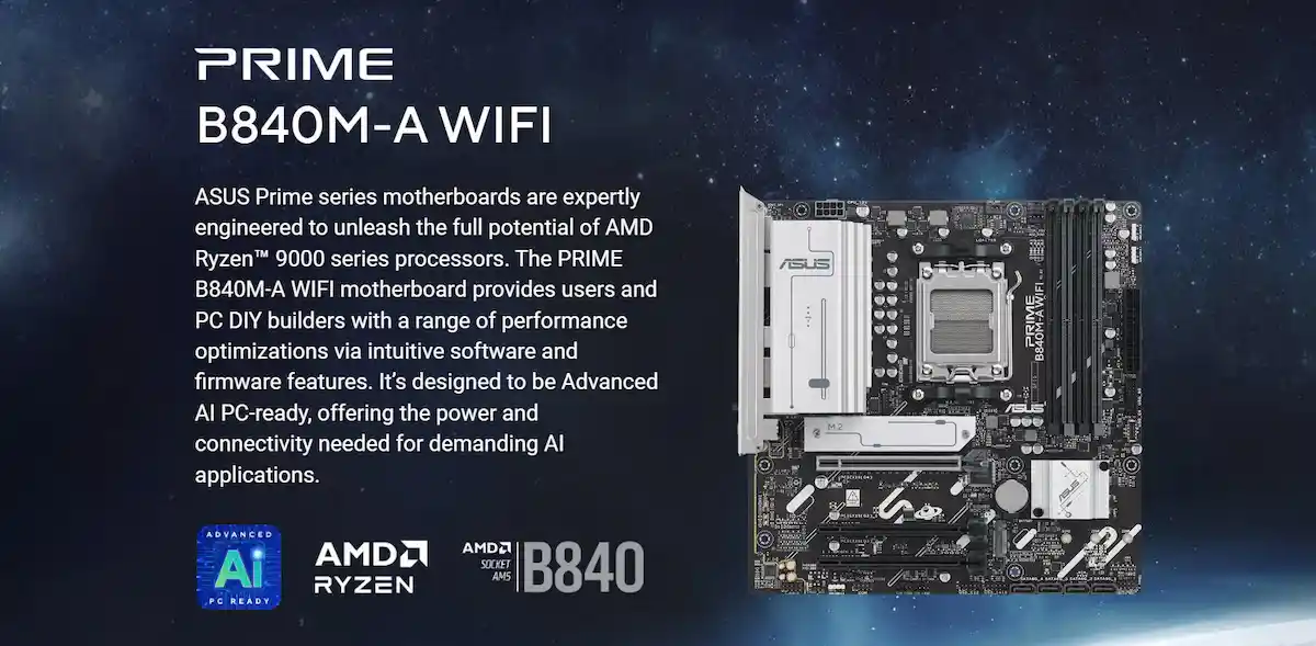 Mainboard Asus PRIME B840M-A WIFI