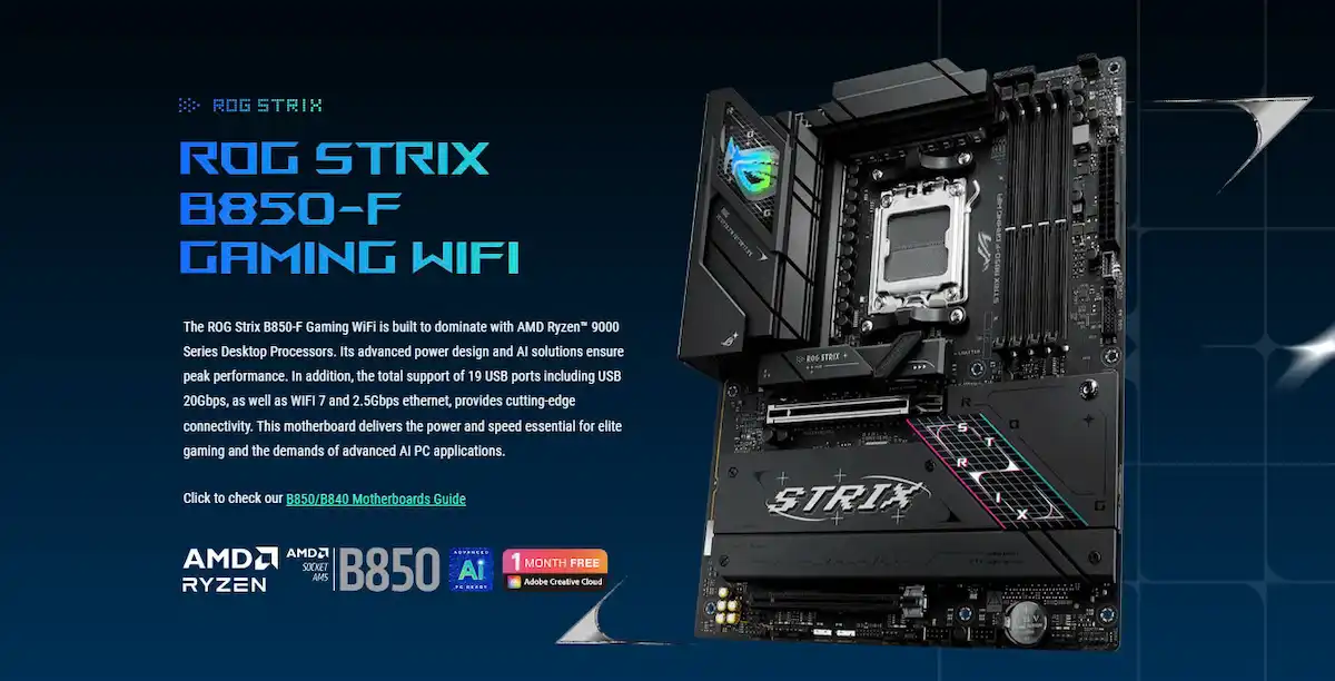 Mainboard Asus ROG STRIX B850-F GAMING WIFI