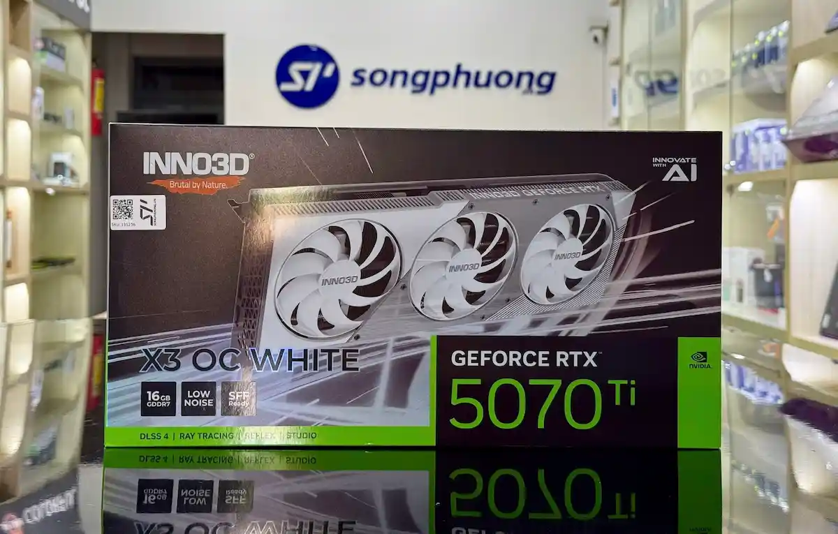VGA INNO3D RTX 5070 Ti X3 OC WHITE -songphuong.vn VGA INNO3D RTX 5070 Ti X3 OC WHITE
