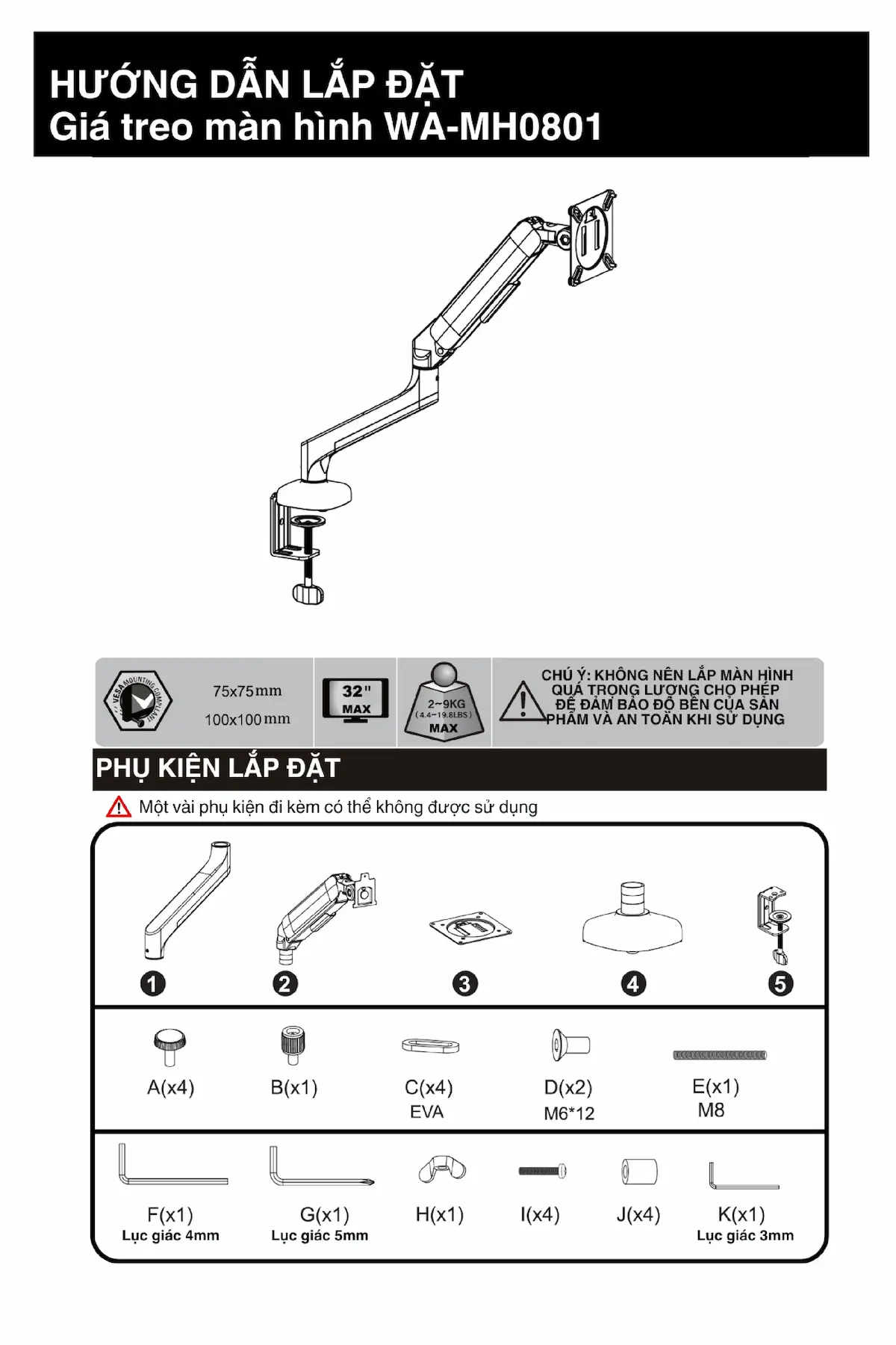 Hướng dẫn lắp đặt WA-MH0801 1