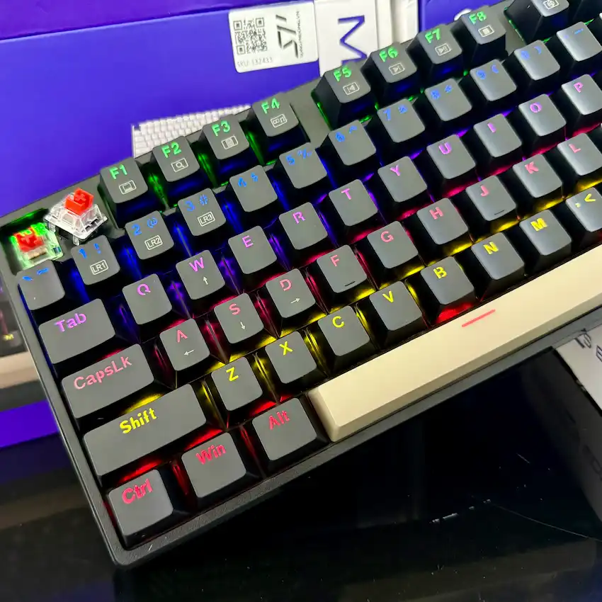 Bàn Phím Cơ Machenike K500B-B87 (TKL 87 phím, Rainbow, Red/ Blue Switch, Đen)