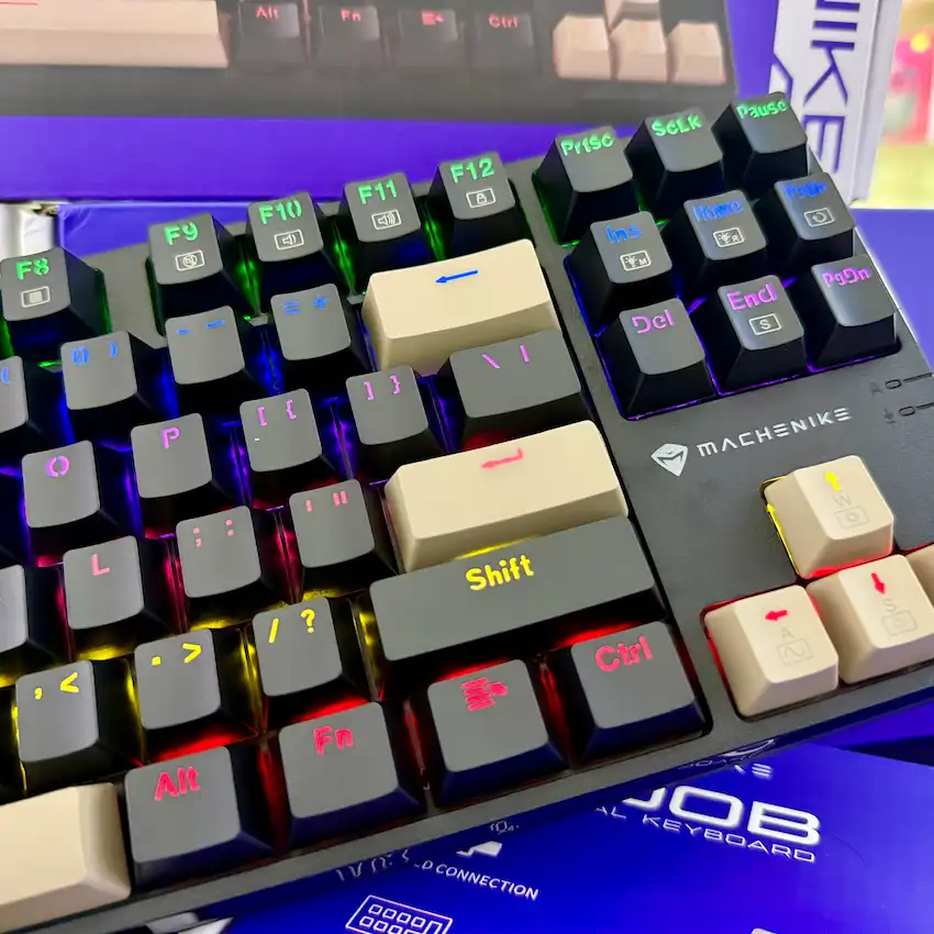 Bàn Phím Cơ Machenike K500B-B87 (TKL 87 phím, Rainbow, Red/ Blue Switch, Đen)