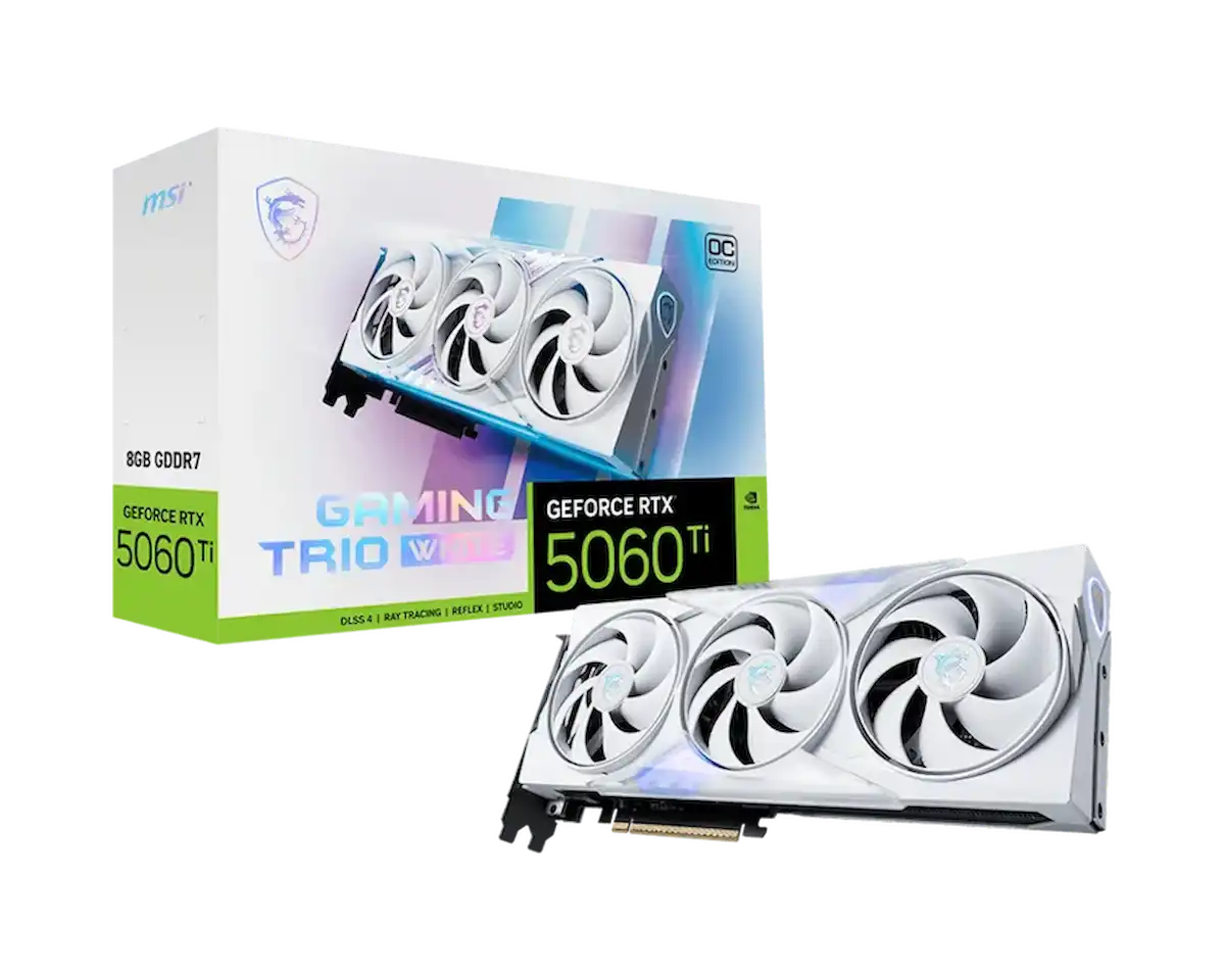 VGA MSI RTX 5060 Ti 8G GAMING TRIO OC WHITE