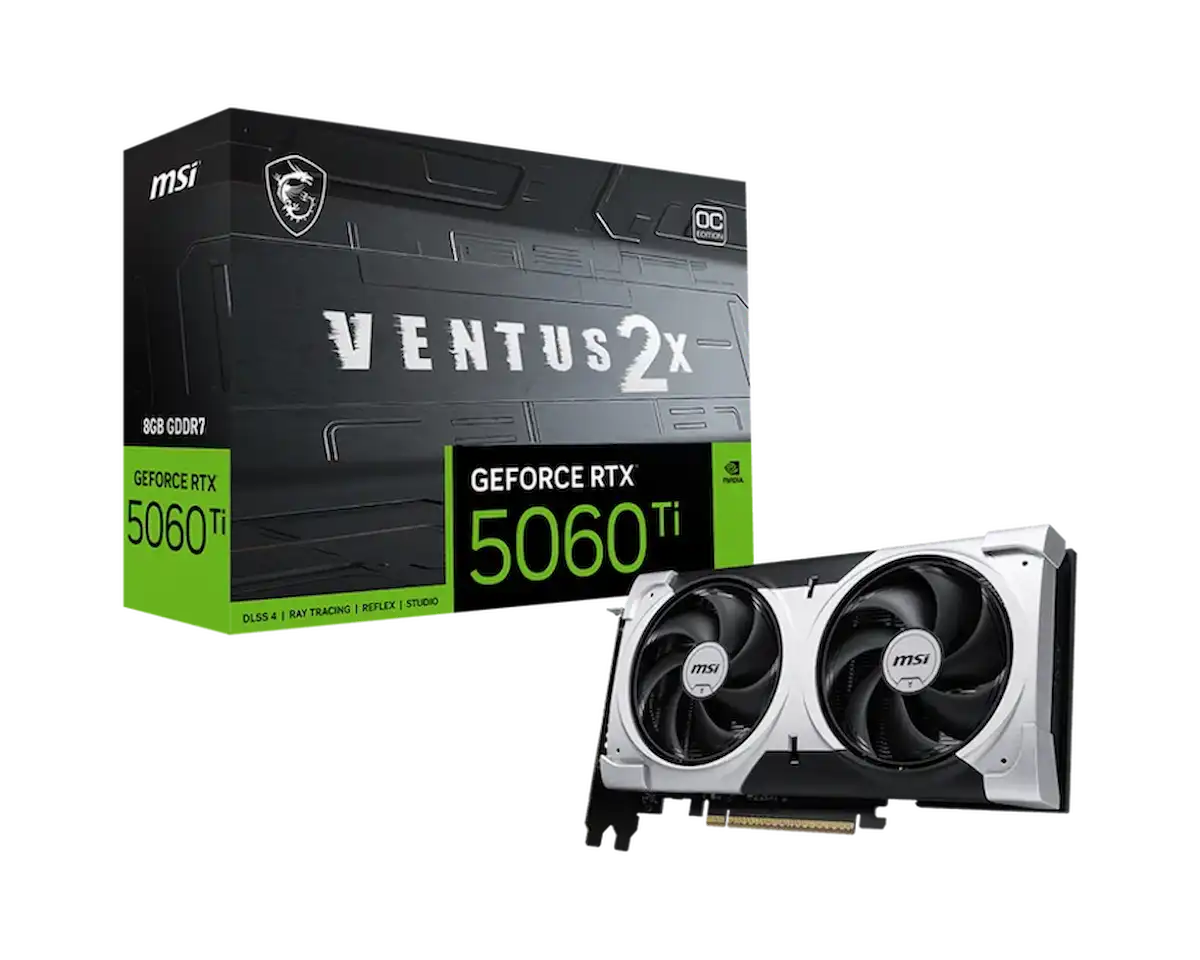 VGA MSI RTX 5060 Ti 8G VENTUS 2X OC PLUS VGA MSI RTX 5060 Ti 8G VENTUS 2X OC PLUS