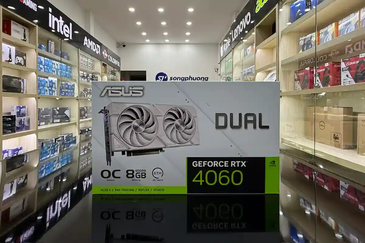 VGA ASUS Dual RTX 4060 EVO White OC VGA ASUS Dual RTX 4060 EVO White OC