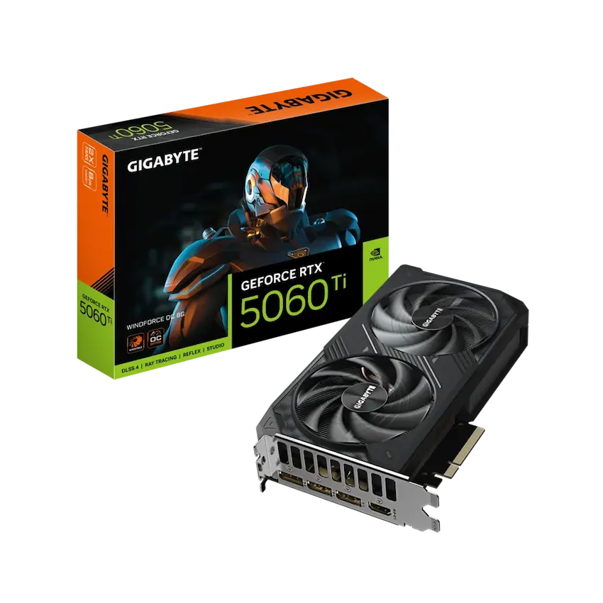 VGA Gigabyte GeForce RTX 5060 Ti WINDFORCE OC 8G (GV-N506TWF2OC-8GD)