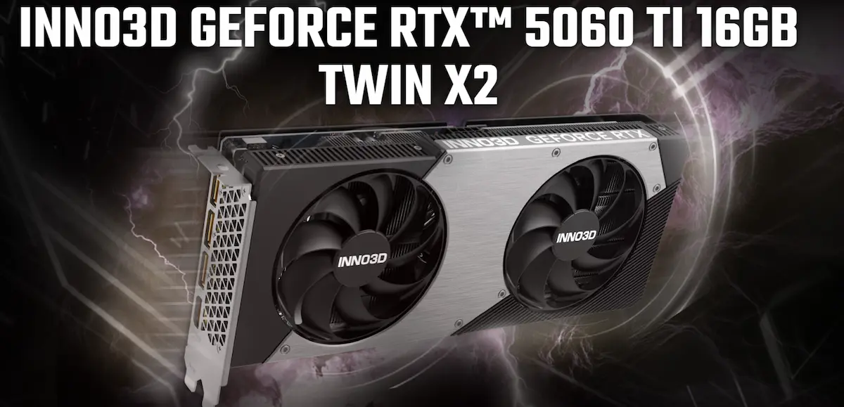 VGA INNO3D RTX 5060 Ti 16GB TWIN X2 VGA INNO3D RTX 5060 Ti 16GB TWIN X2