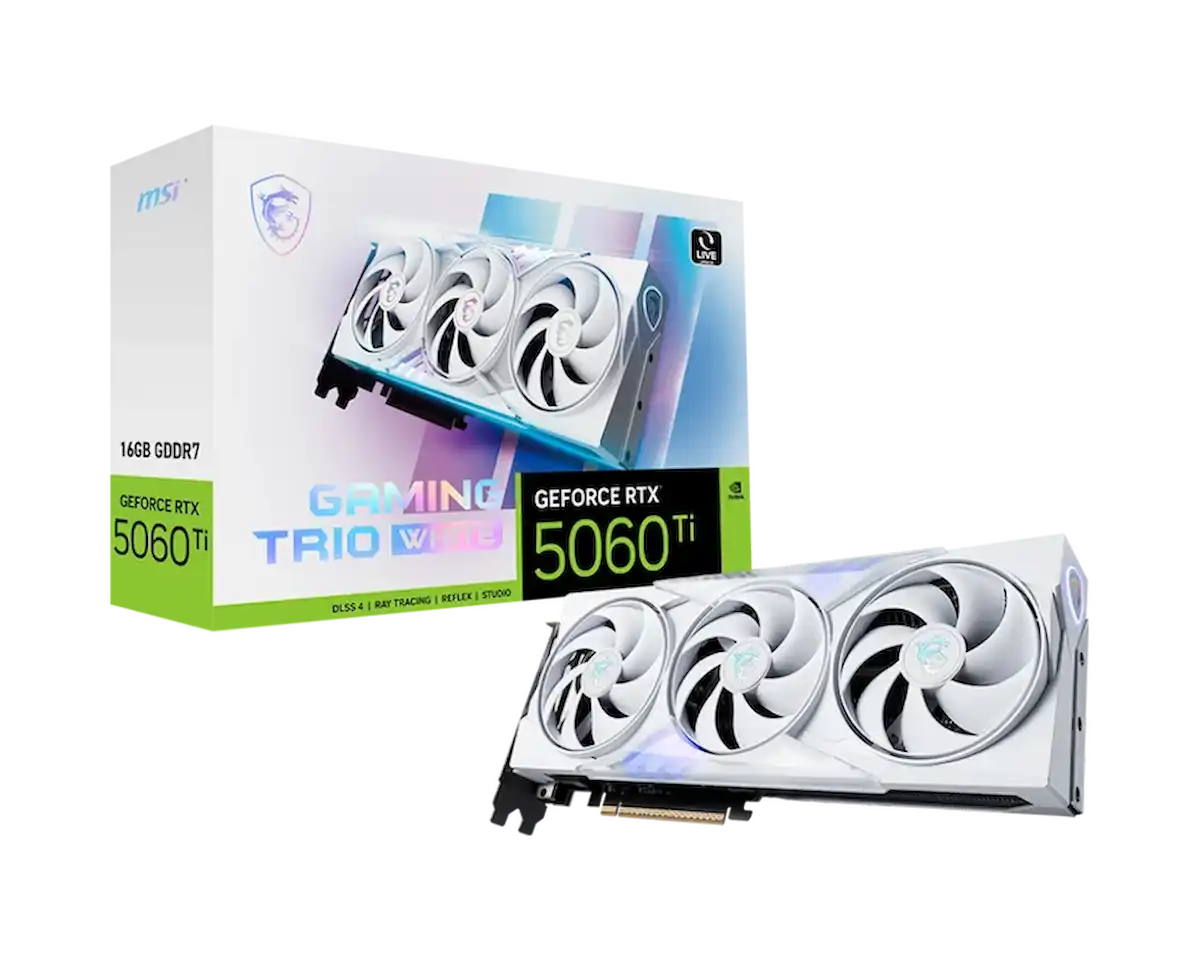 VGA MSI RTX 5060 Ti 16G GAMING TRIO White