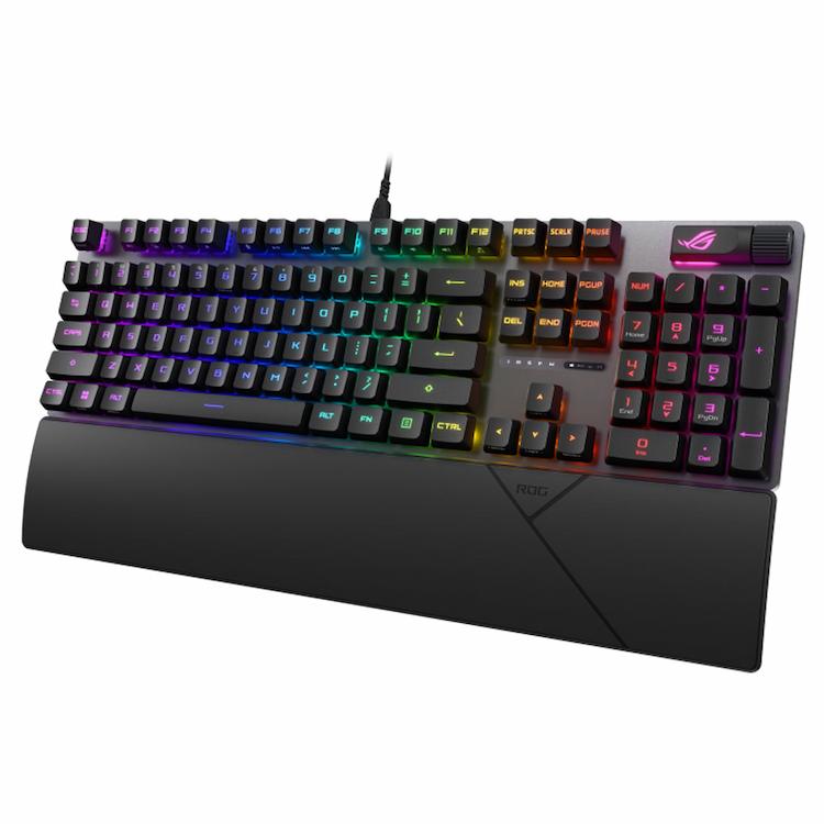 Bàn Phím ASUS XA12 ROG Strix Scope II (Wired, Full-sized, RGB, Công tắc cơ quang học ROG RX, Đen )