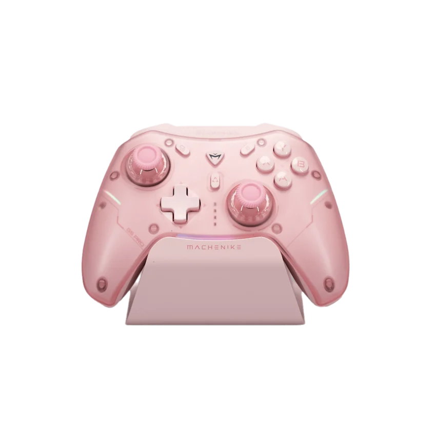 Tay cầm chơi game Machenike G5 Pro Max White / Pink ( Có dây/2.4G Wireless/Bluetooth 5.0)