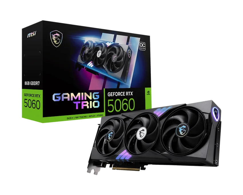 VGA MSI GeForce RTX 5060 8G GAMING TRIO OC GDDR7