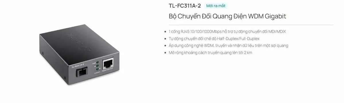 Bộ Chuyển Đổi Quang TP-Link TL-FC311A-2