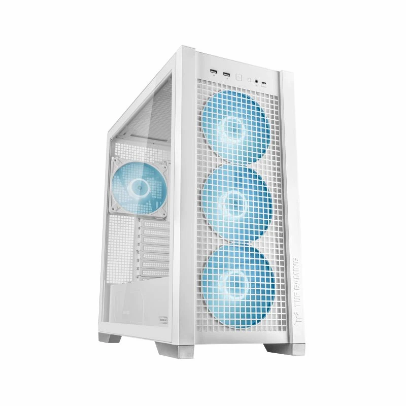 Case ASUS TUF Gaming GT302 ARGB White (Kính cường lực, Mid Tower, 4 FAN ARGB)