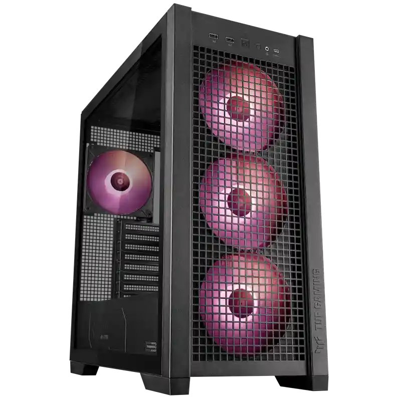 Case ASUS TUF Gaming GT302 ARGB Black (Kính cường lực, Mid Tower, 4 FAN ARGB)