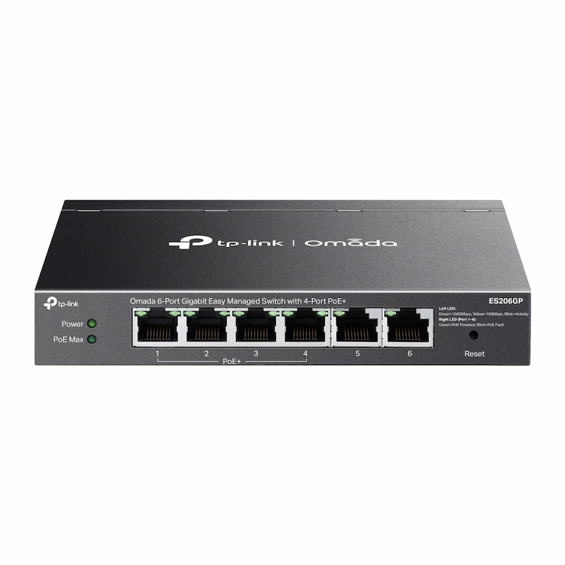 Switch TP-Link ES206GP (6 cổng Gigabit, 4 cổng POE+)