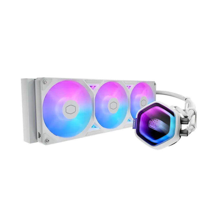Tản nhiệt nước Cooler Master MasterLiquid 360 Atmos II White (LCD 2.1 inch, ARGB)