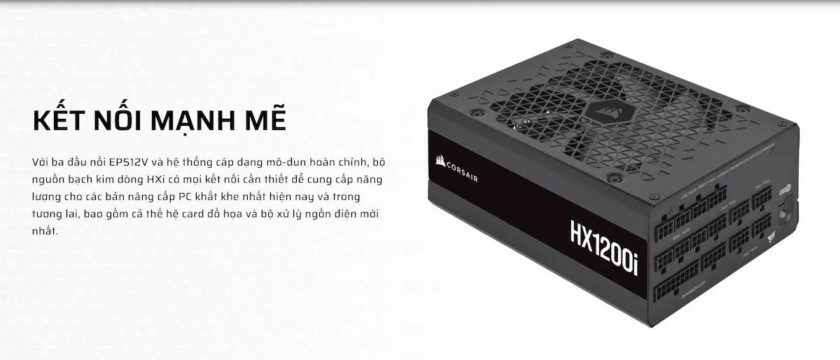 Nguồn Corsair HX1200i 2023 1200W 80 Plus Platinum Nguồn Corsair HX1200i 2023 1200W 80 Plus Platinum