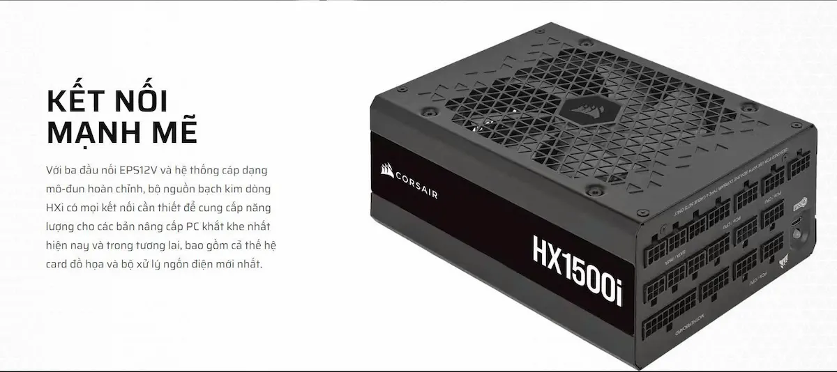 Nguồn Corsair HX1500i 2023 1500W 80 Plus Platinum