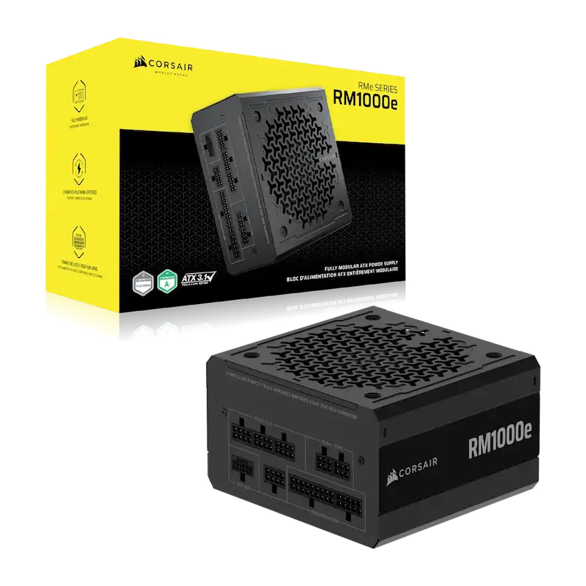 Nguồn Corsair RM1000e 1000W 80 Plus Gold (ATX 3.1, Fully modular, CP-9020297-NA)