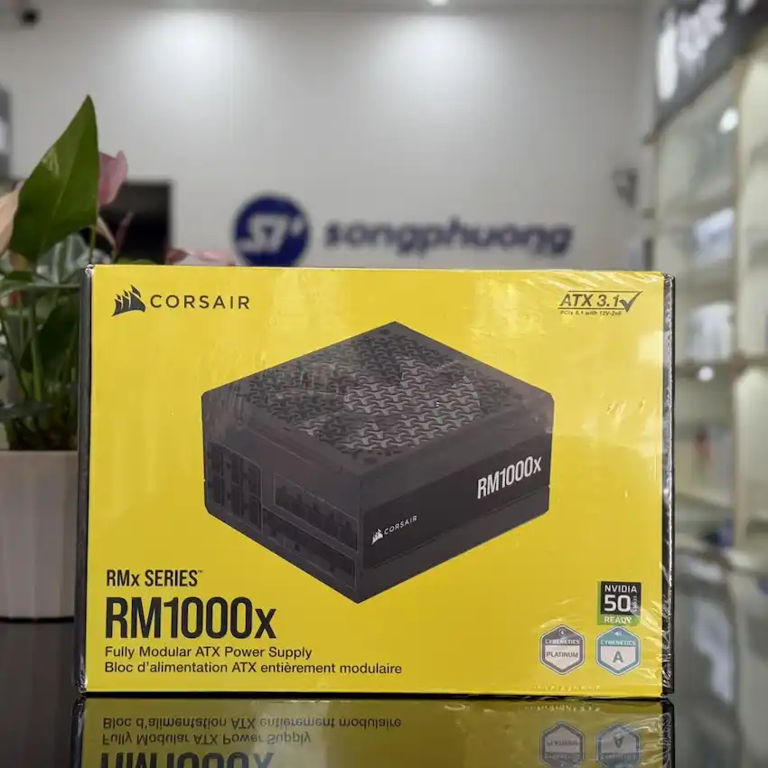 Nguồn Corsair RM1000x 1000W 80 Plus Gold (ATX 3.1, PCIE 5.1, Fully modular, CP-9020271-NA)