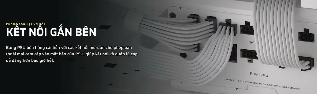 Nguồn Corsair RM850x Shift White 850W 80 Plus Gold