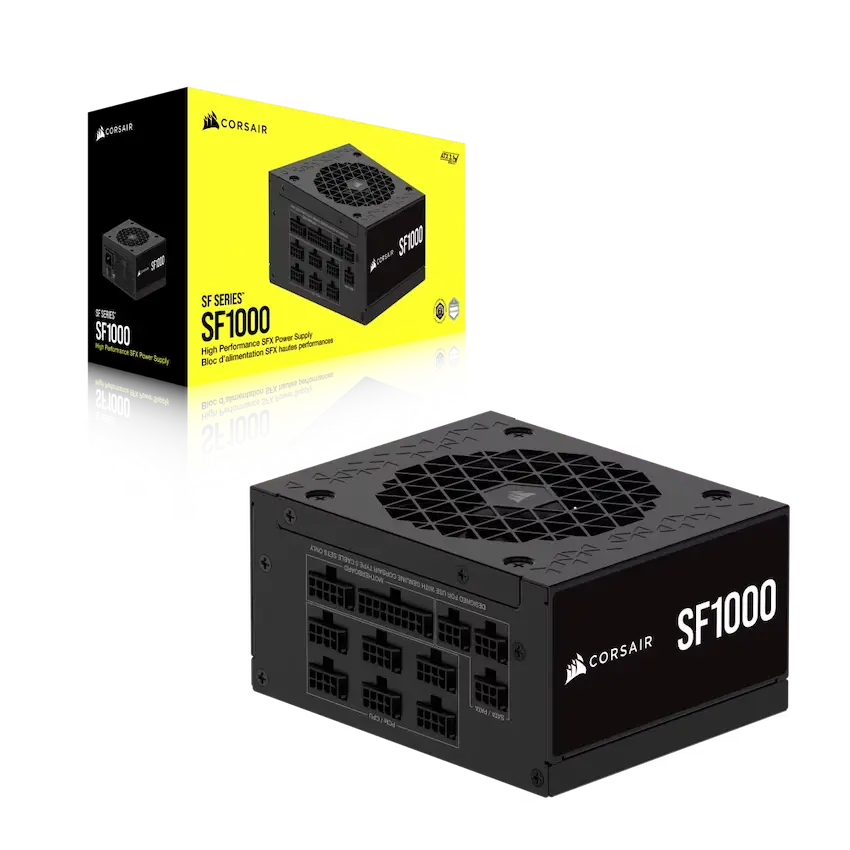 Nguồn Corsair SF1000 1000W 80 Plus Platinum (ATX 3.1, PCIE 5.1, Fully modular, CP-9020257-NA)