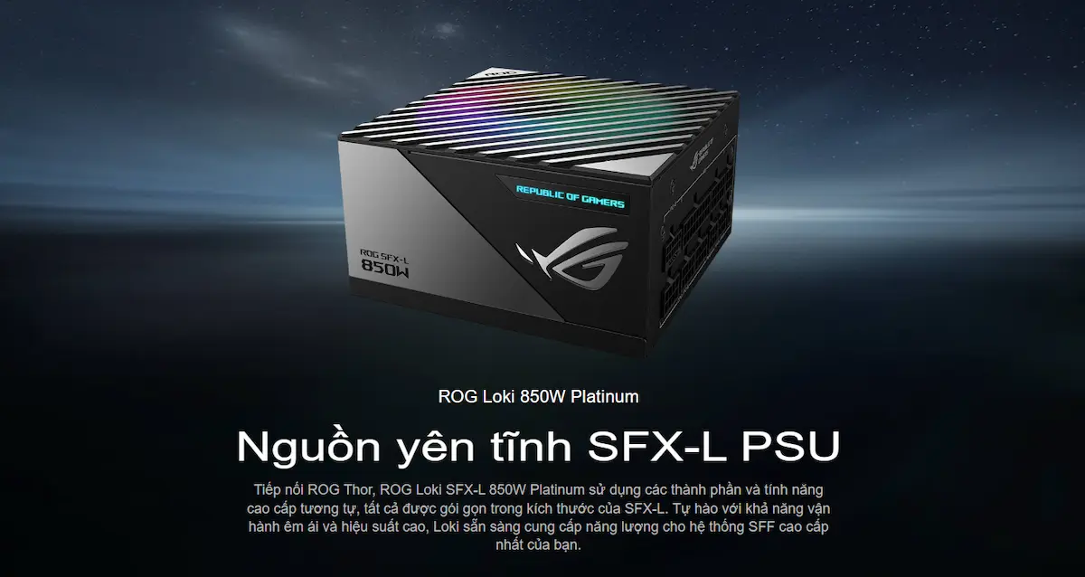 Nguồn Asus ROG LOKI SFX-L 850W Platinum