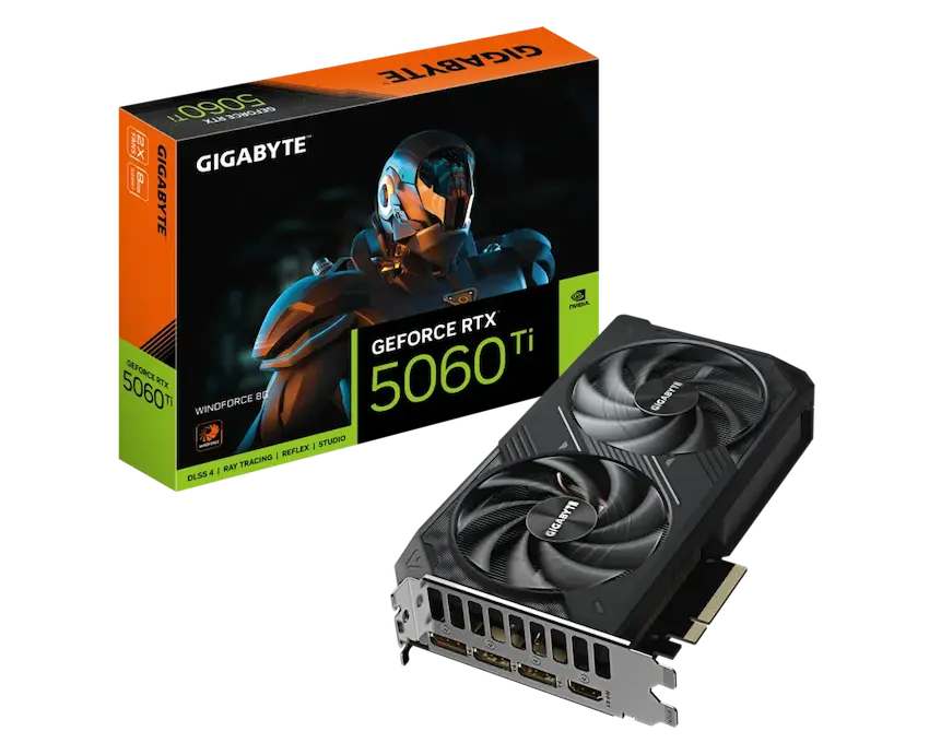 VGA Gigabyte GeForce RTX 5060 Ti WINDFORCE 8G GDDR7 (GV-N506TWF2-8GD)