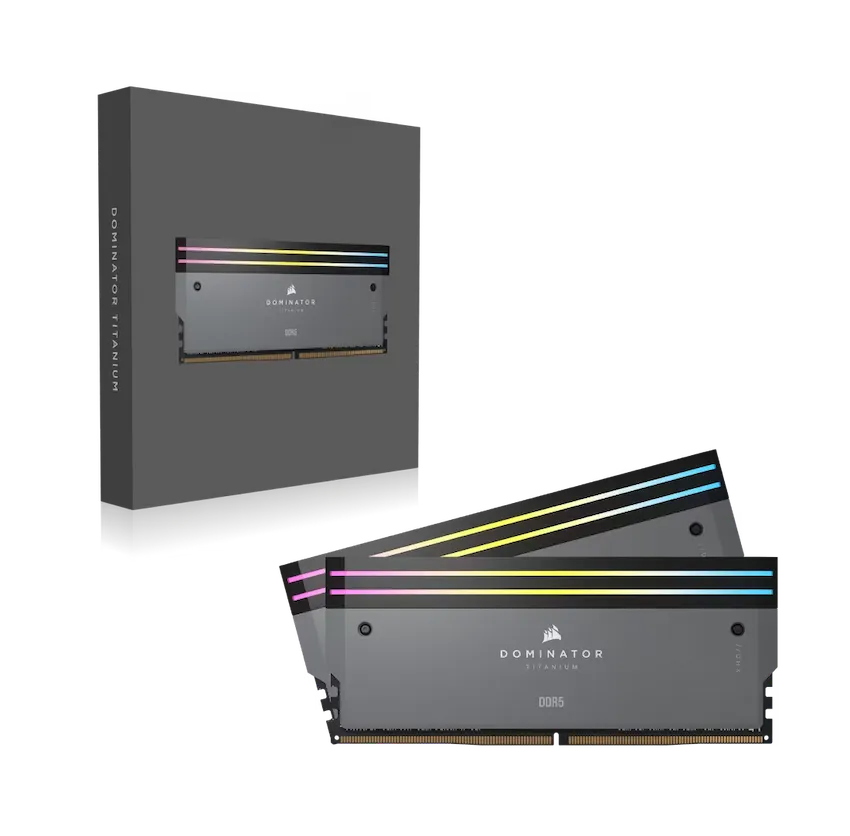 Ram Corsair Dominator Titanium RGB Grey 32GB (2x16GB) DDR5 6000Mhz – CMP32GX5M2B6000Z30
