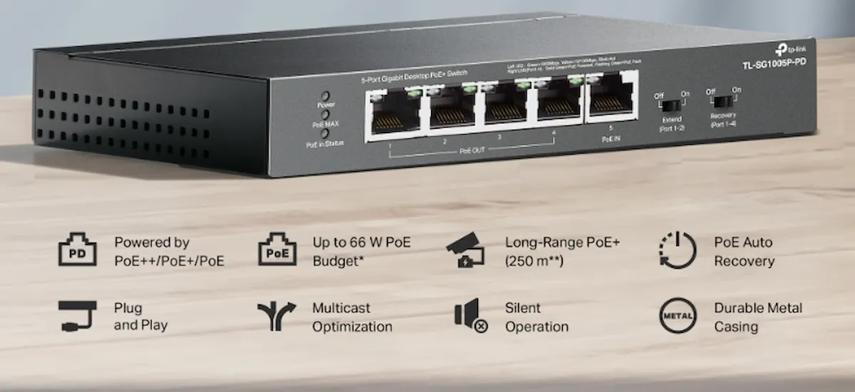 Switch TP-Link TL-SG1005P-PD