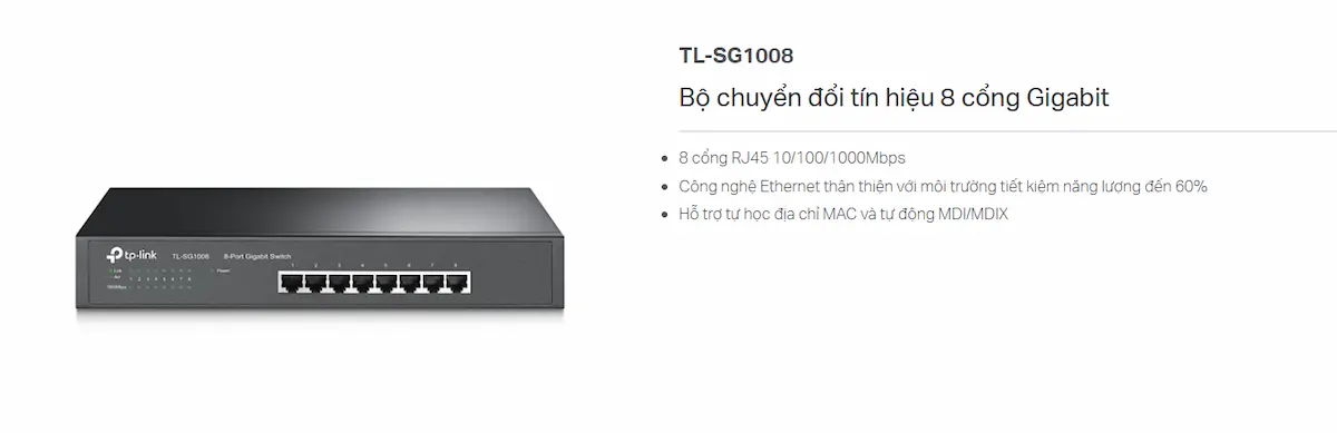 Switch TP-Link TL-SG1008