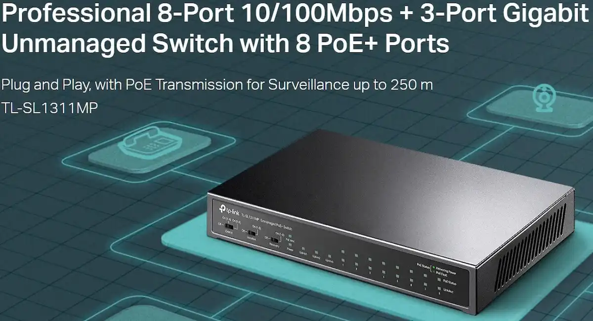 Switch TP-Link TL-SL1311MP 