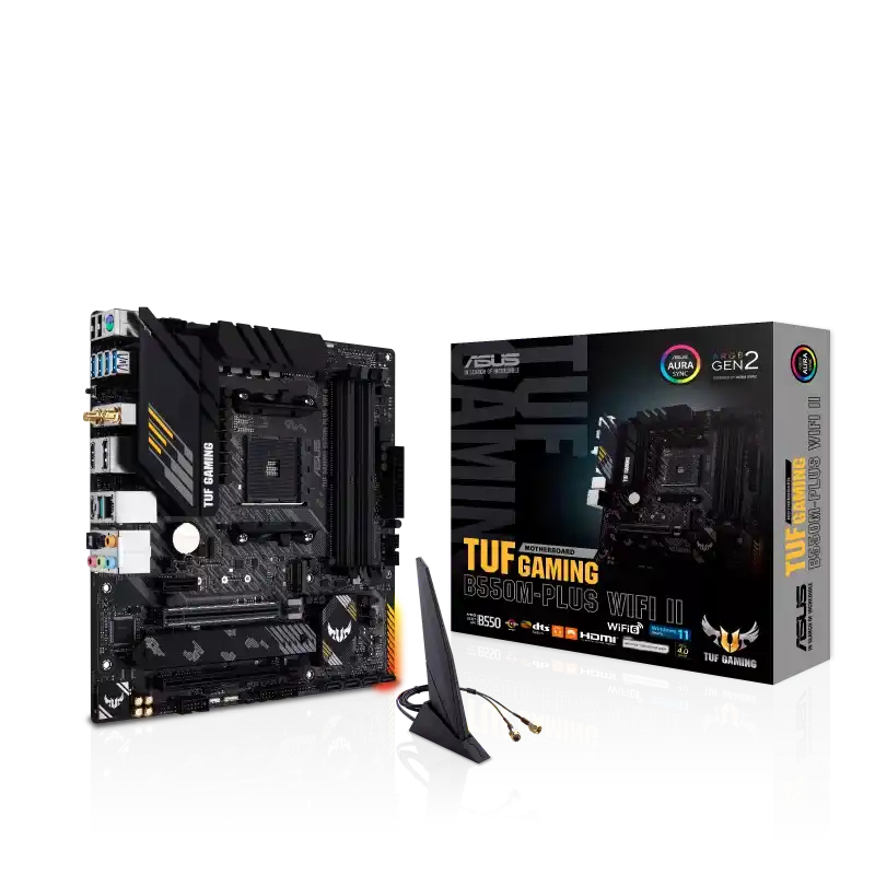 Mainboard Asus TUF GAMING B550M-PLUS WIFI II DDR4 (m-ATX, Wifi 6, Lan 2.5Gb, Bluetooth 5.2)