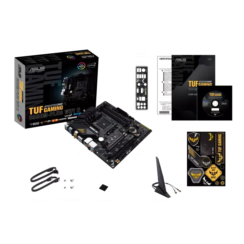 Mainboard Asus TUF GAMING B550M-PLUS WIFI II DDR4 (m-ATX, Wifi 6, Lan 2.5Gb, Bluetooth 5.2)