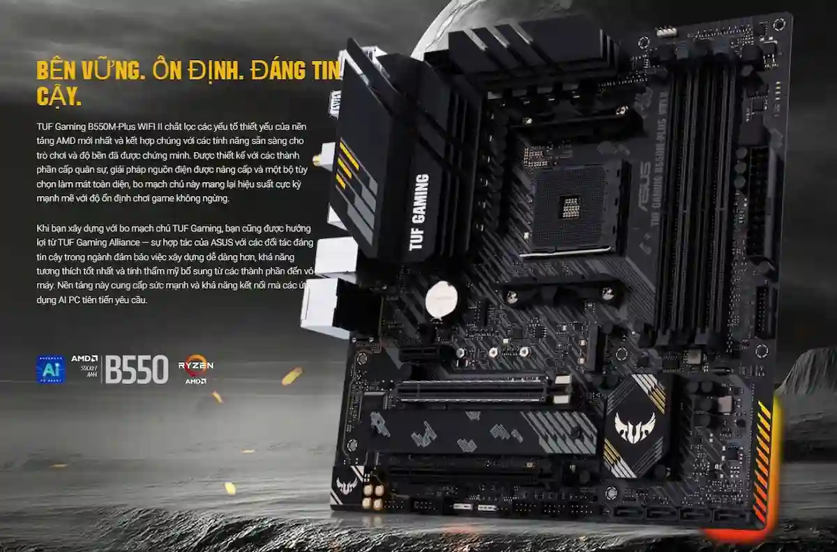 Mainboard ASUS TUF GAMING B550M-PLUS WIFI II Mainboard ASUS TUF GAMING B550M-PLUS WIFI II