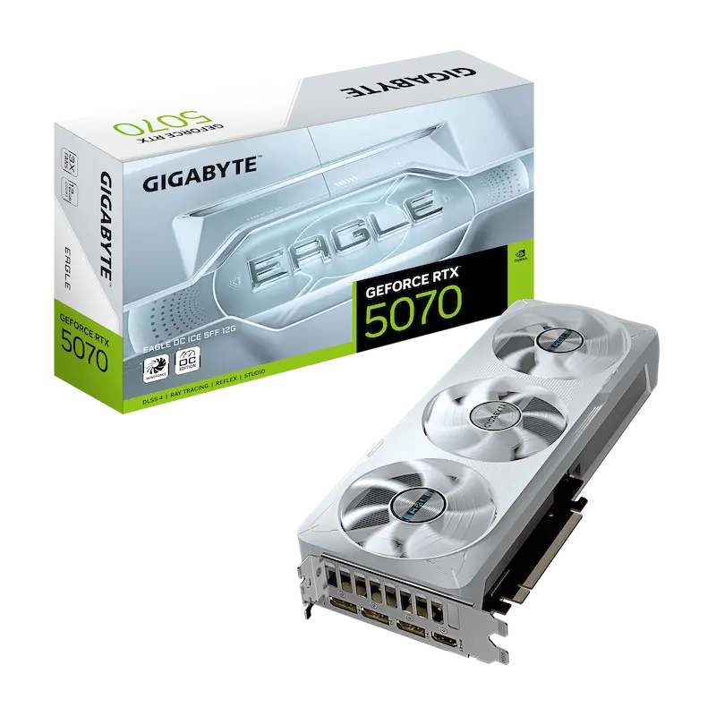 VGA Gigabyte GeForce RTX 5070 EAGLE OC ICE SFF 12G GDDR7 (GV-N5070EAGLEOC ICE-12GD)