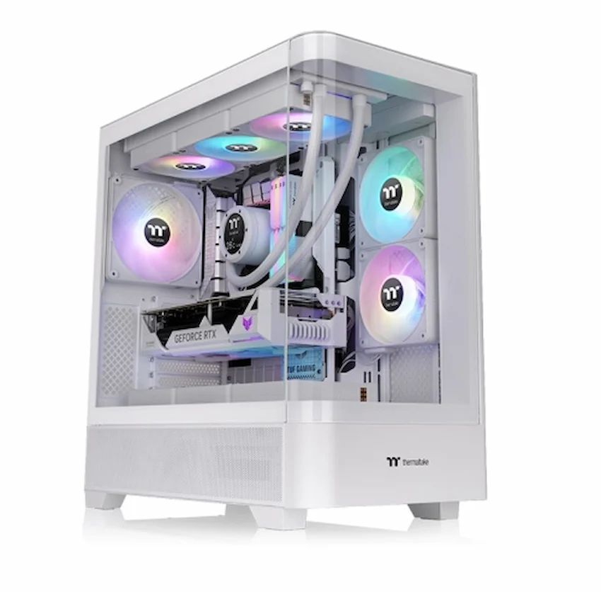 Case Thermaltake View 290 TG ARGB Snow Mid Tower Chassis (Kính Cường Lực, Mid Tower, 3 FAN, White)