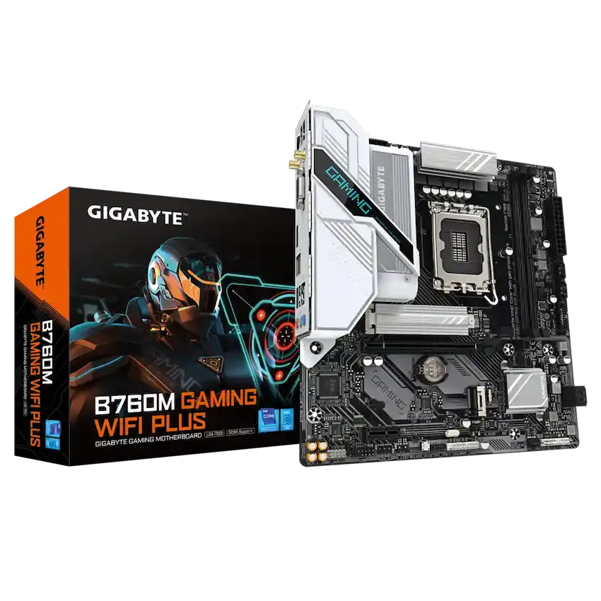 Mainboard GIGABYTE B760M GAMING WIFI PLUS DDR5 (m-ATX, LAN 2.5, Bluetooth 5.1, LGA1700)